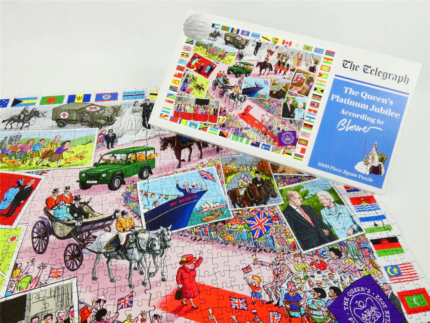 The Queen's Platinum Jubilee 2022 According To Blower 1000 Or 300 Piece Jigsaw Puzzle - Image 5