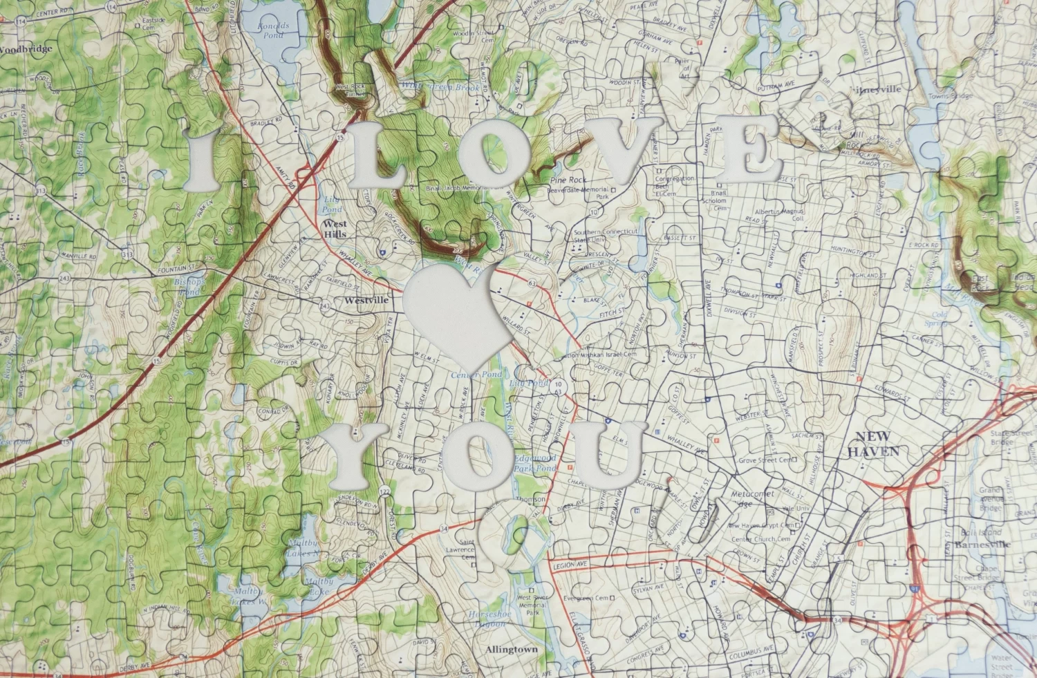 We First Met Here - Personalized US Map Puzzle - Image 3