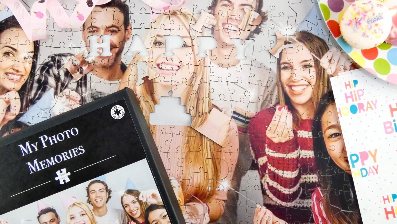 My Photo Memories - Happy Birthday - 300 Piece Wooden Puzzle - Image 3