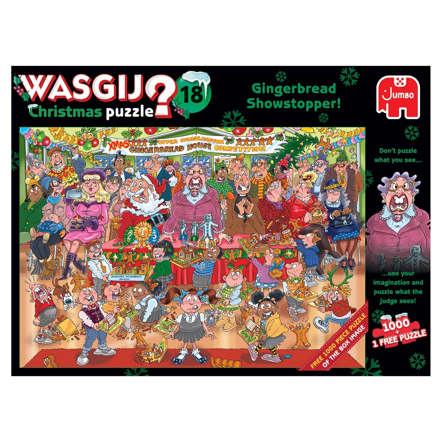 Jumbo Wasgij Christmas 18 Gingerbread Showstopper 1000 Piece Jigsaw Puzzle - Image 2