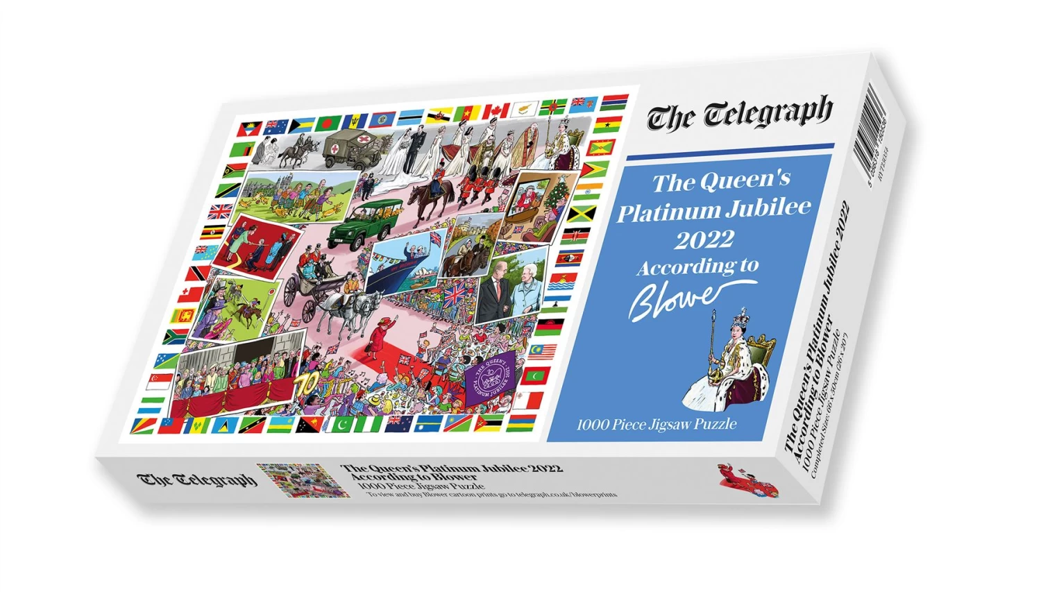 The Queen's Platinum Jubilee 2022 According To Blower 1000 Or 300 Piece Jigsaw Puzzle - Image 2
