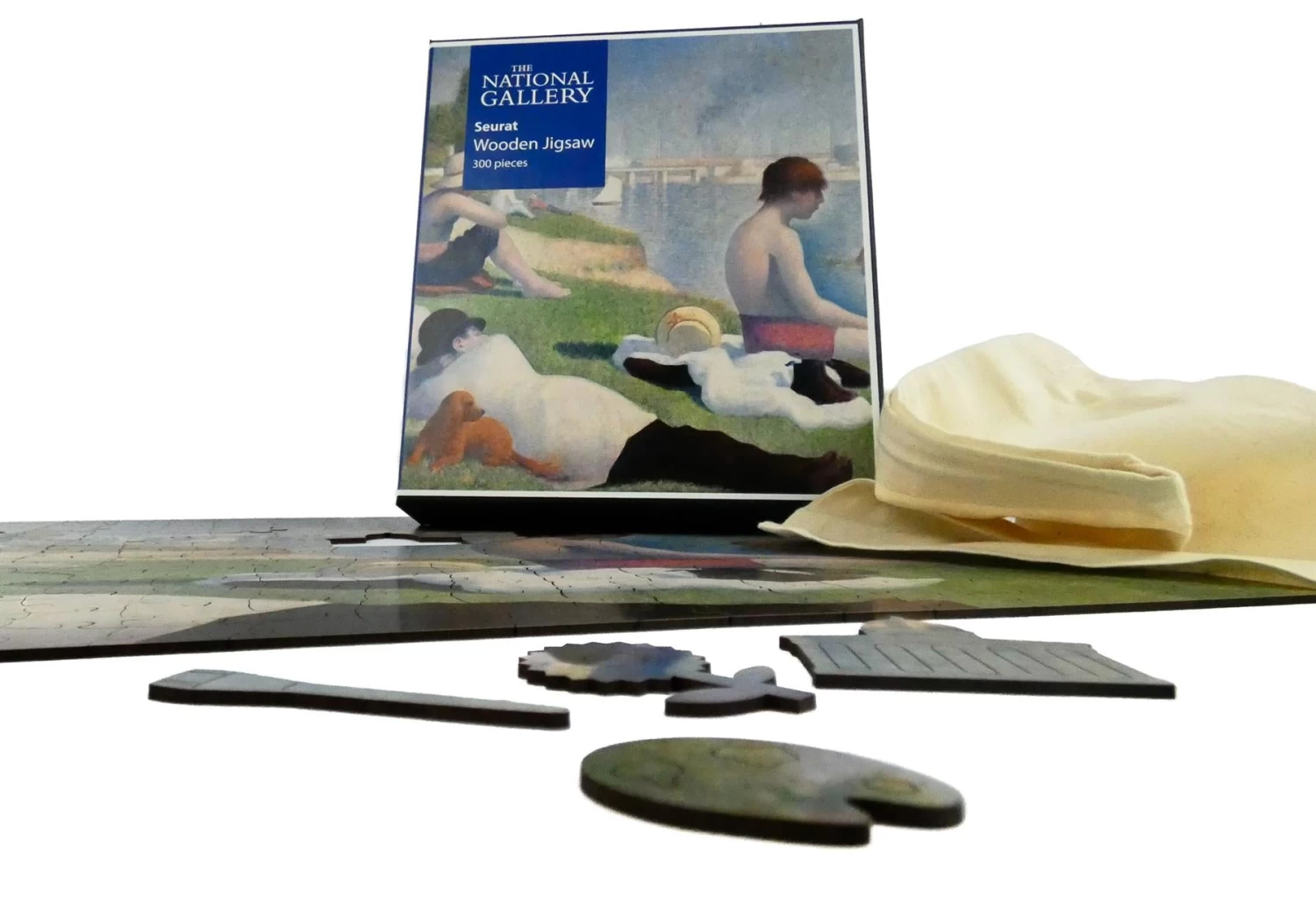 Bathers At Asnieres - National Gallery 300 Piece Wooden Jigsaw Puzzle - Image 5