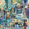 Blue 1000 Piece Jigsaw Puzzle