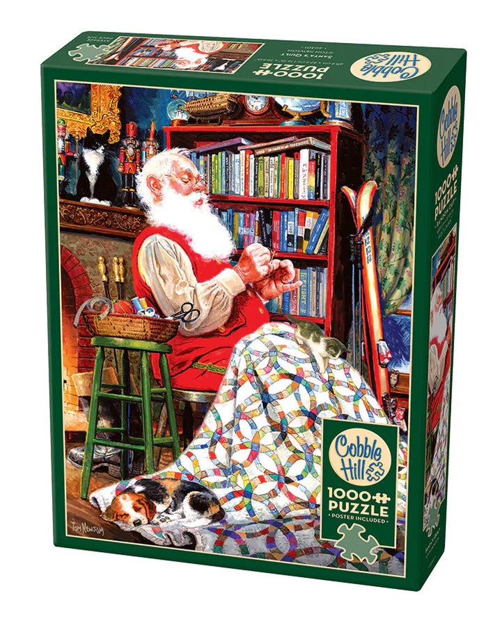 Santa's Quilt 1000 Piece Jigsaw Puzzle - Image 2
