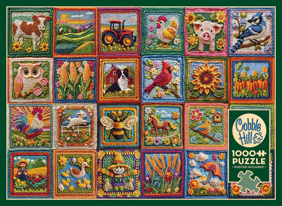Country Life Crochet 1000 Piece Jigsaw Puzzle - Image 3
