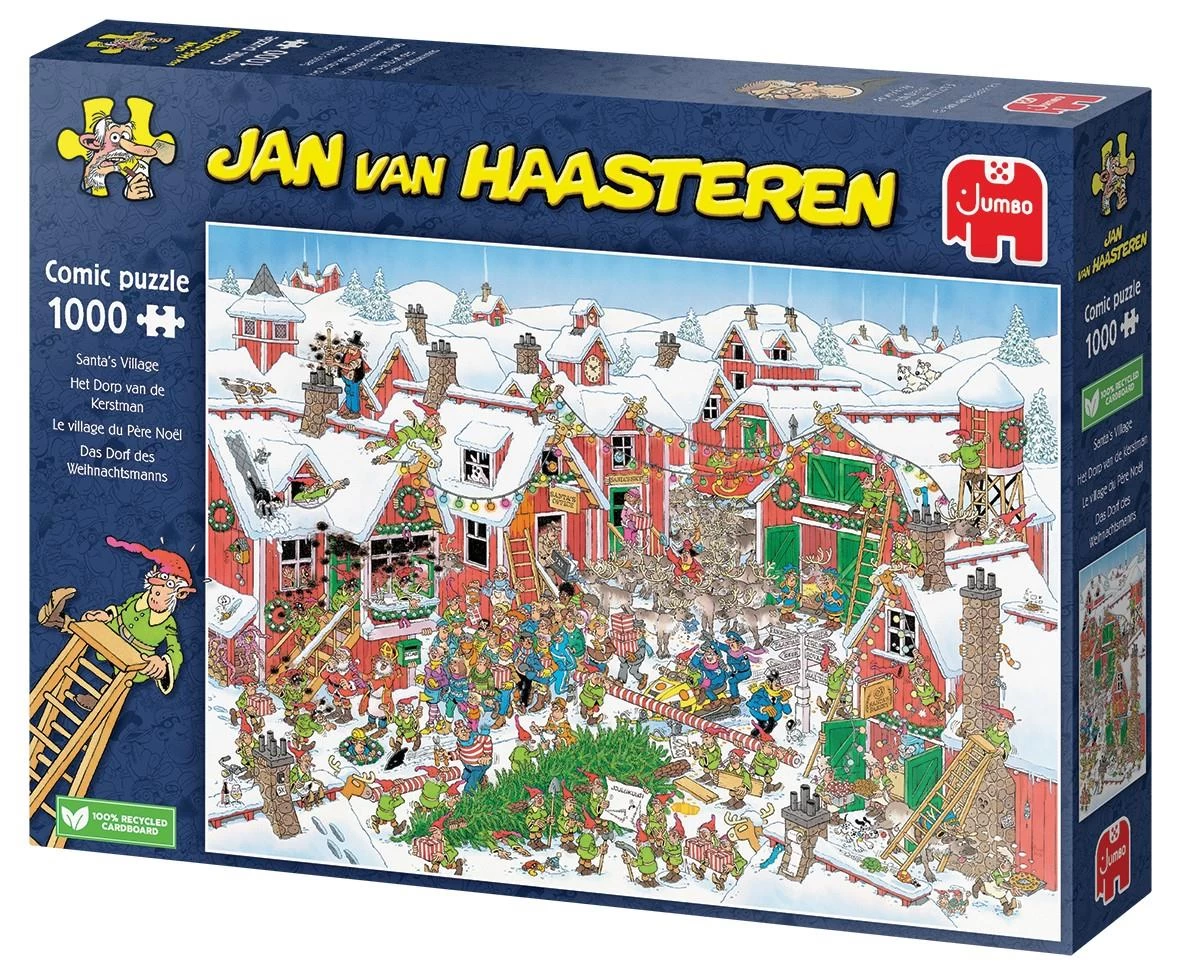 Jumbo Jan Van Haasteren Santa's Village 1000 Piece Jigsaw Puzzle - Image 4