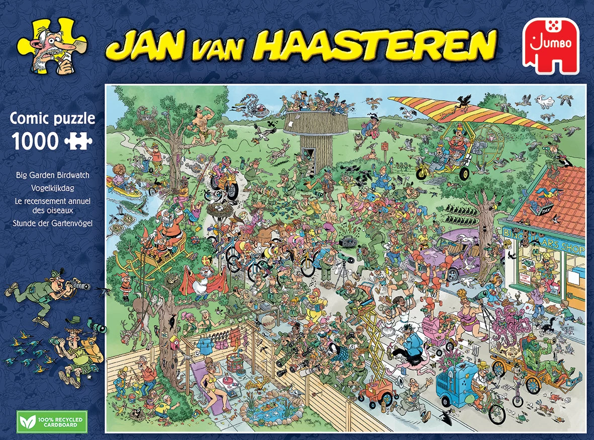 Jumbo Jan Van Haasteren Big Garden Birdwatch 1000 Piece Jigsaw Puzzle - Image 2