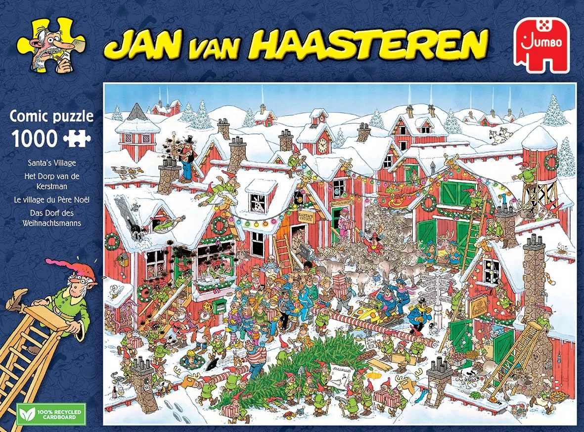Jumbo Jan Van Haasteren Santa's Village 1000 Piece Jigsaw Puzzle - Image 3