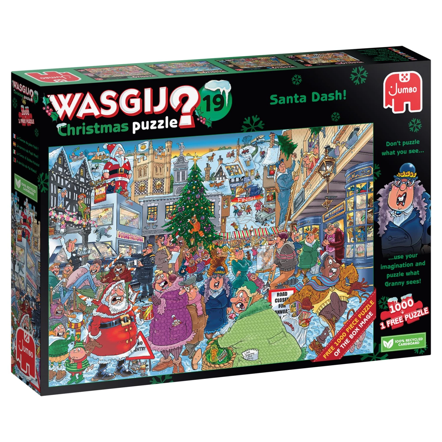 Jumbo Wasgij Christmas 19 Santa Dash 2 X 1000 Piece Jigsaw Puzzle - Image 2