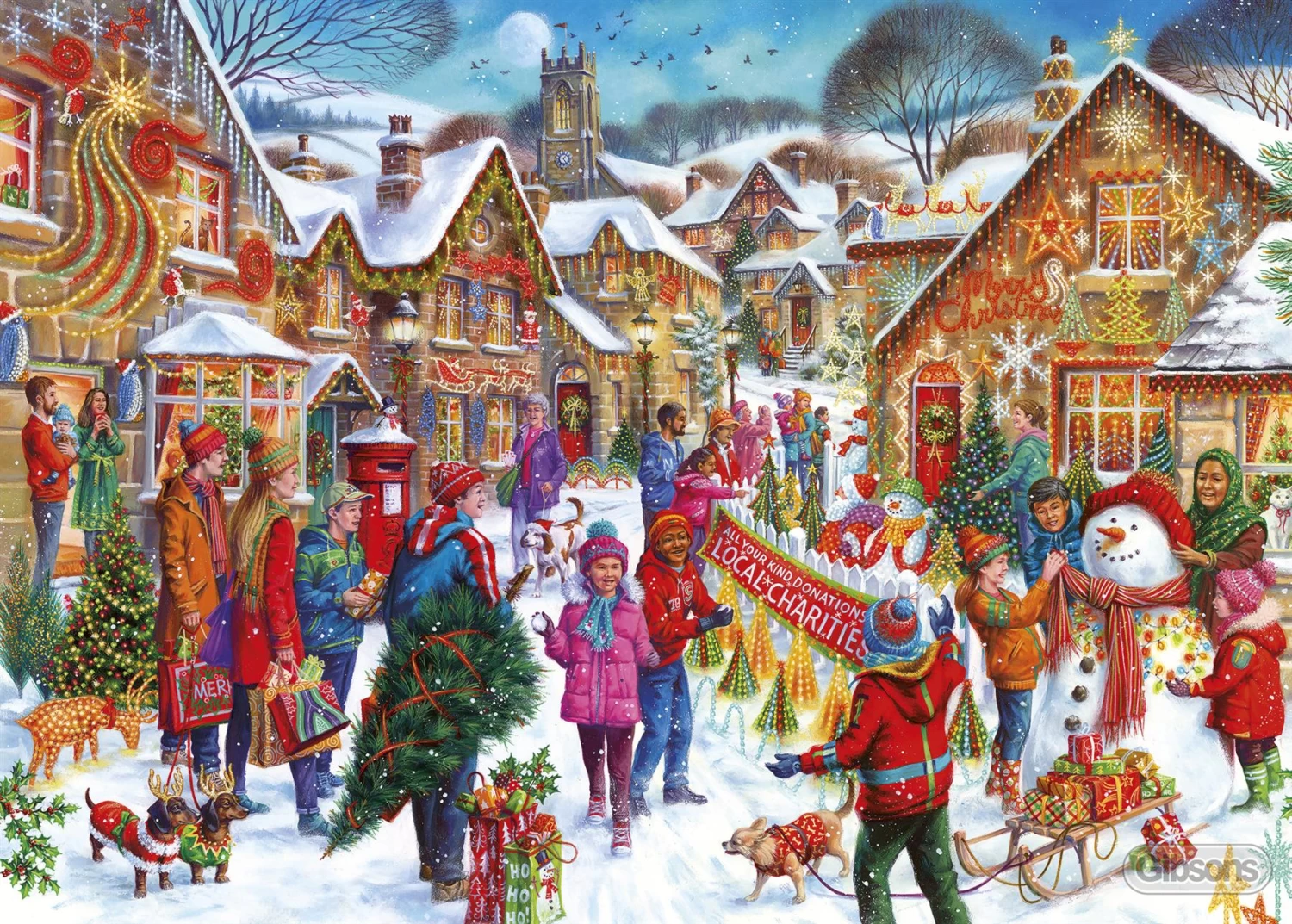 Gibsons Christmas Limited Edition 1000 Piece Jigsaw Puzzle - Light Up The Night