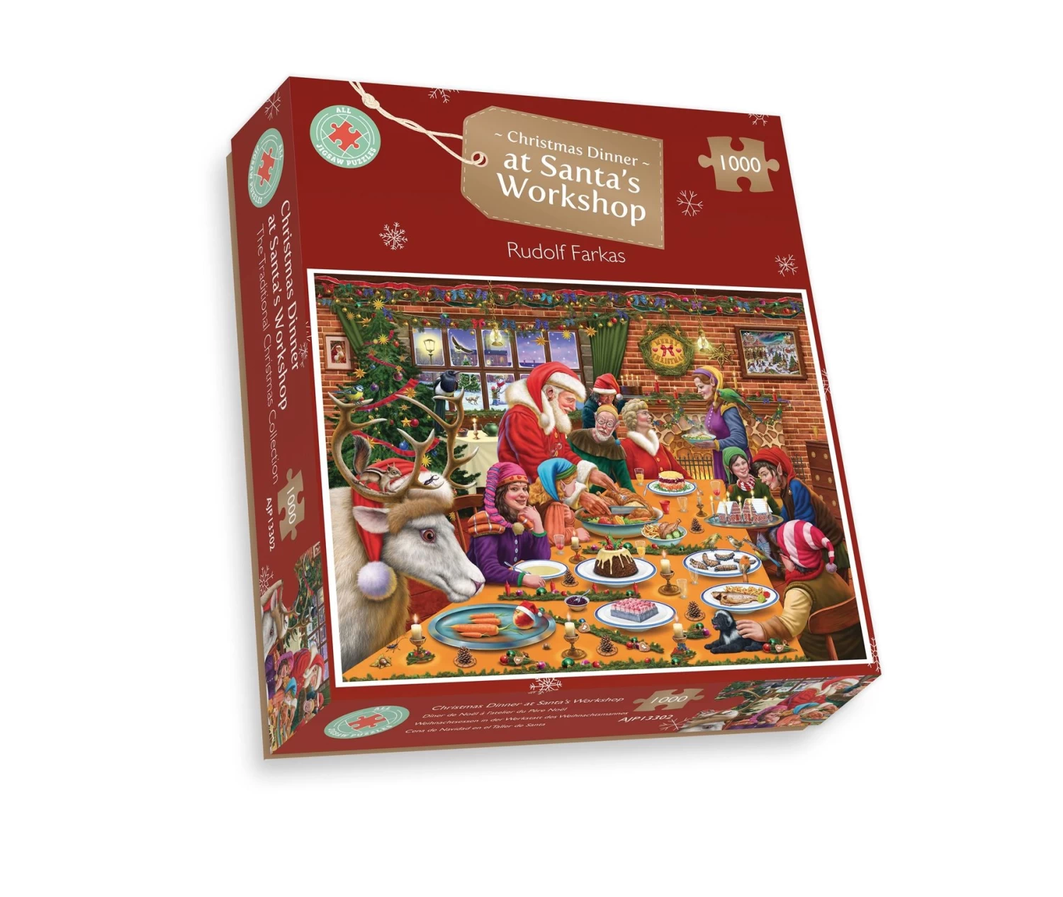 Christmas Dinner At Santa's Workshop - 1000 Piece Jigsaw Puzzles - Image 2