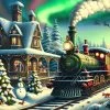 Christmas Train 300 Piece Wooden Jigsaw Puzzle