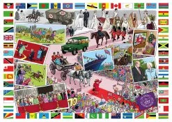 The Queen's Platinum Jubilee 2022 According To Blower 1000 Or 300 Piece Jigsaw Puzzle