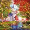 Schmidt Chapel In Autumn Magic 1000 Piece Jigsaw Puzzle