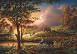 Schmidt Terry Redlin: Sun Gold Over Ripe Fields 1000 Piece Jigsaw Puzzle