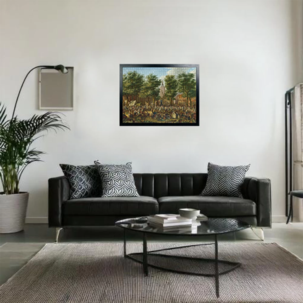 The Grote Markt At The Hague - National Gallery 1000 Piece Jigsaw Puzzle - Image 14