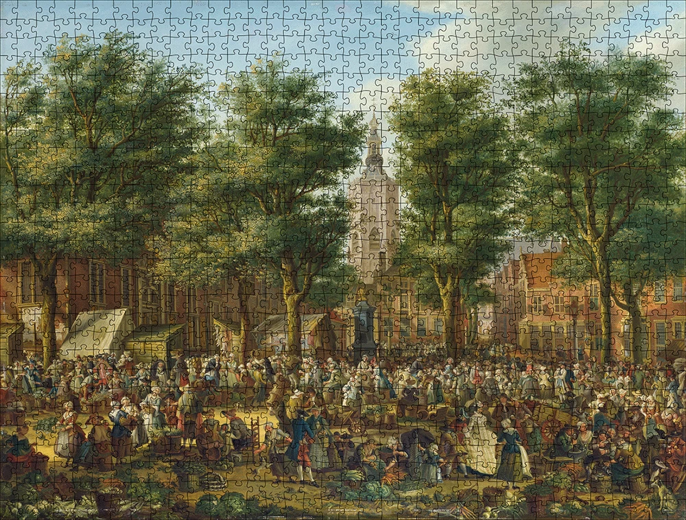 The Grote Markt At The Hague - National Gallery 1000 Piece Jigsaw Puzzle - Image 12