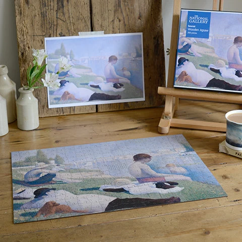 Bathers At Asnieres - National Gallery 300 Piece Wooden Jigsaw Puzzle - Image 9
