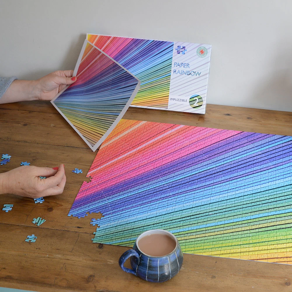 Paper Rainbow - Impuzzible No.2 - Impuzzible 1000 Piece - Image 4
