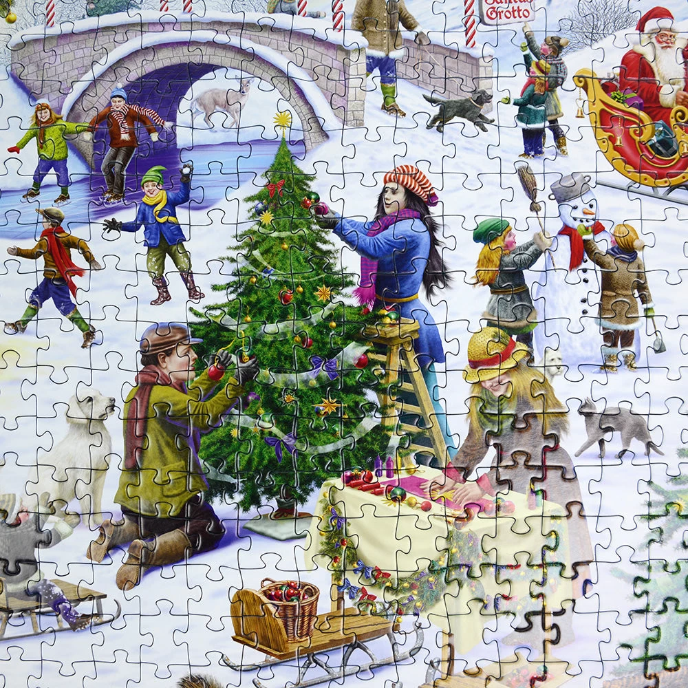 Christmas Village Fair - Festive Jigsaw Puzzle By Rudolf Farkas - Image 3