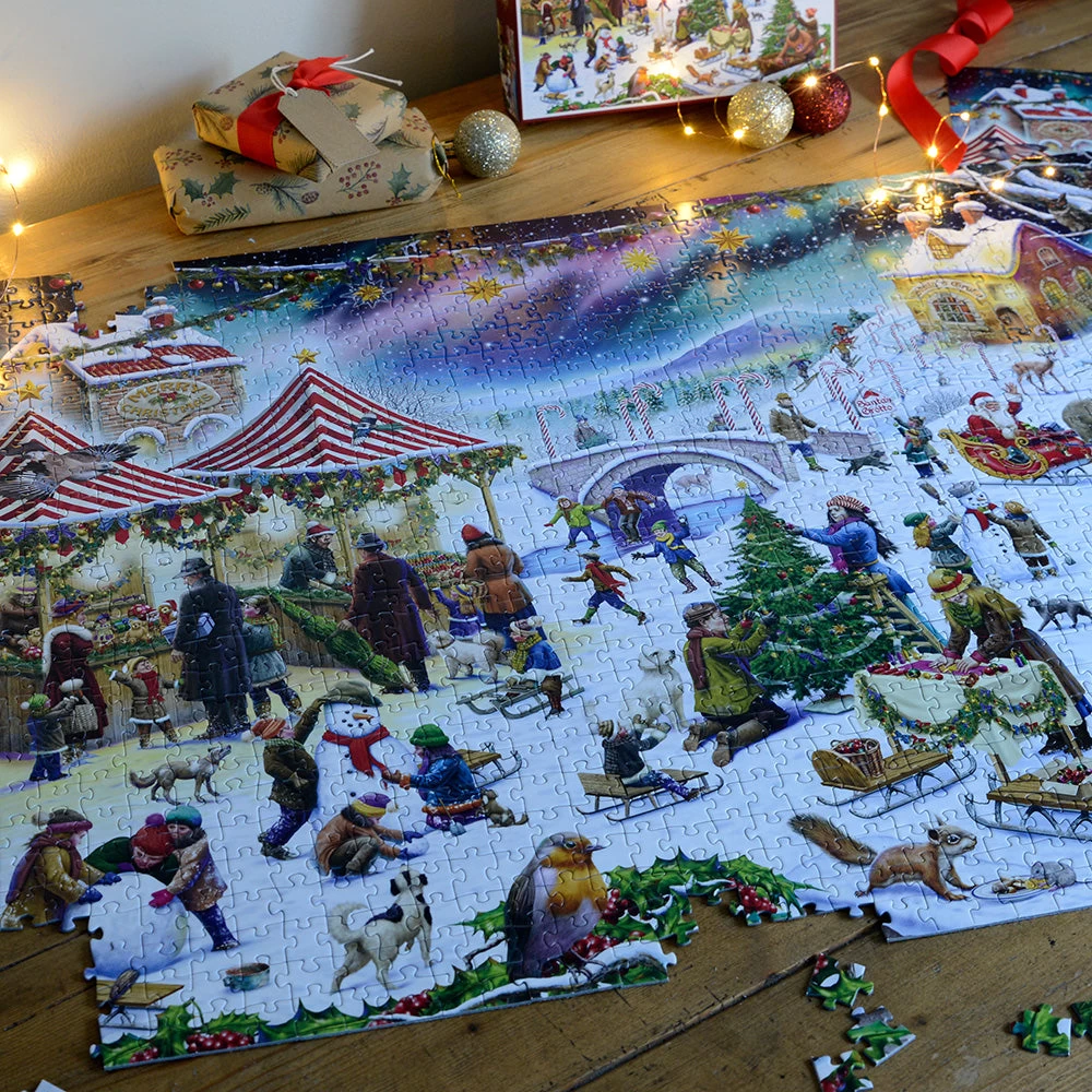 Christmas Village Fair - Festive Jigsaw Puzzle By Rudolf Farkas - Image 6
