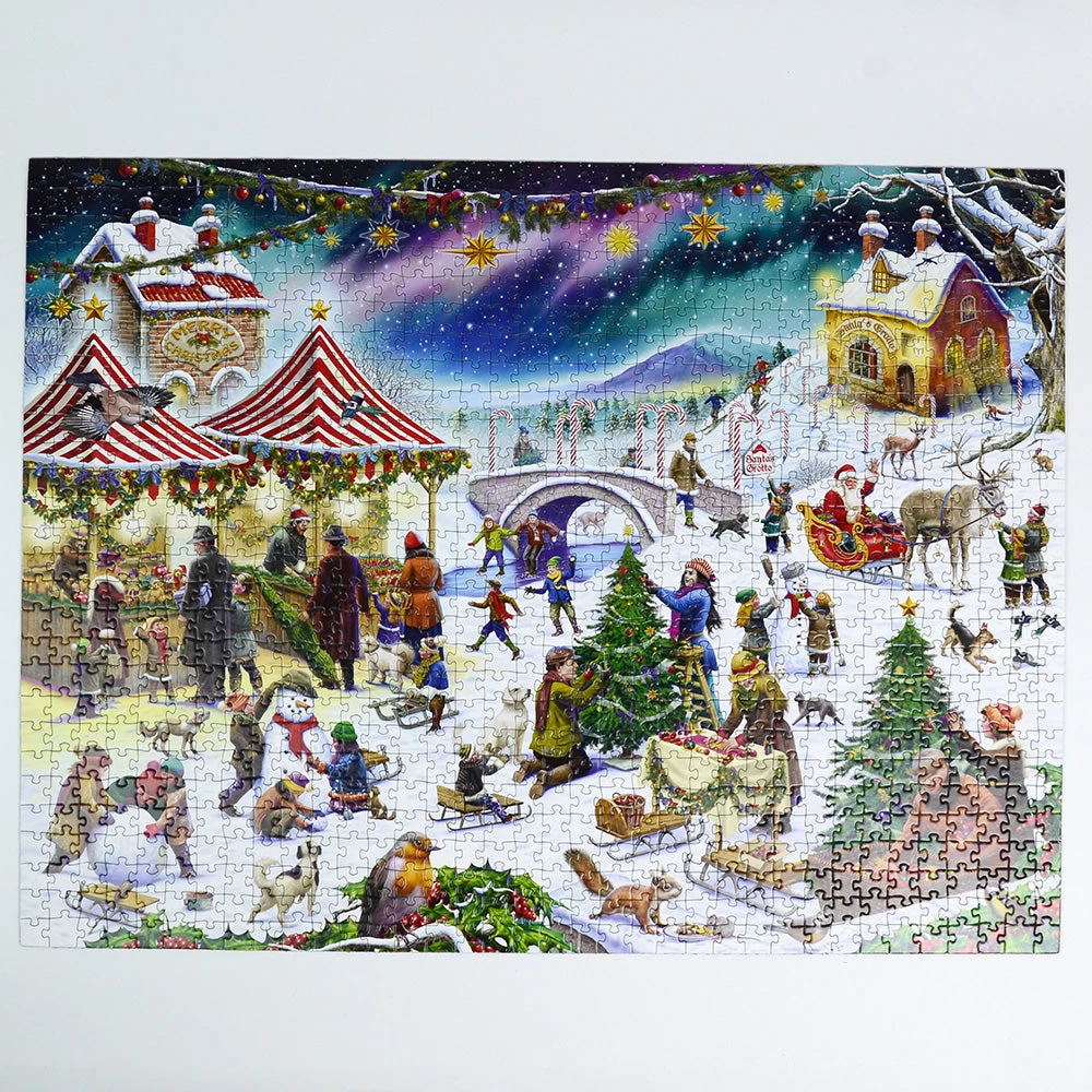 Christmas Village Fair - Festive Jigsaw Puzzle By Rudolf Farkas - Image 4