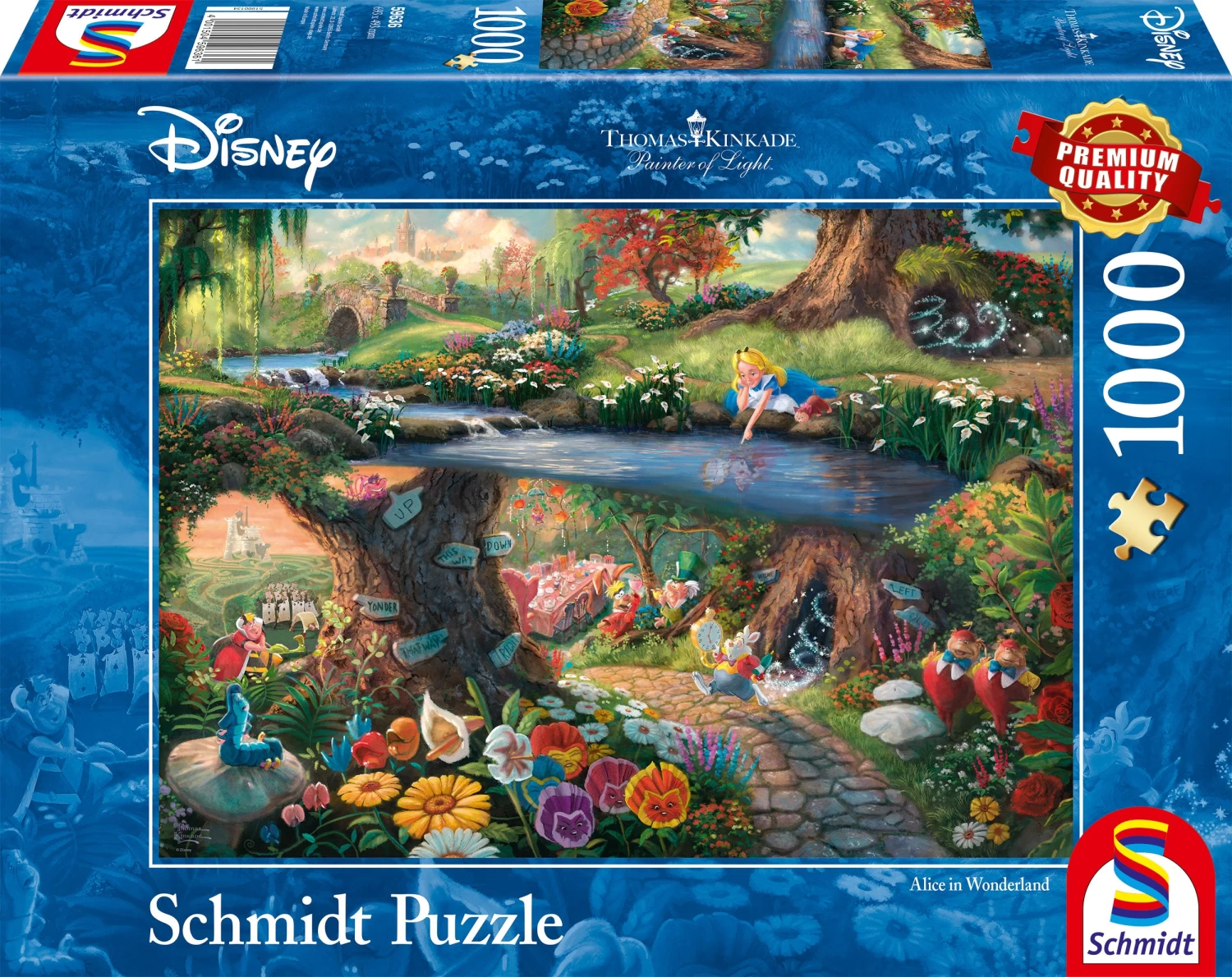 Schmidt Thomas Kinkade: Disney Alice In Wonderland 1000 Piece Jigsaw Puzzle - Image 2