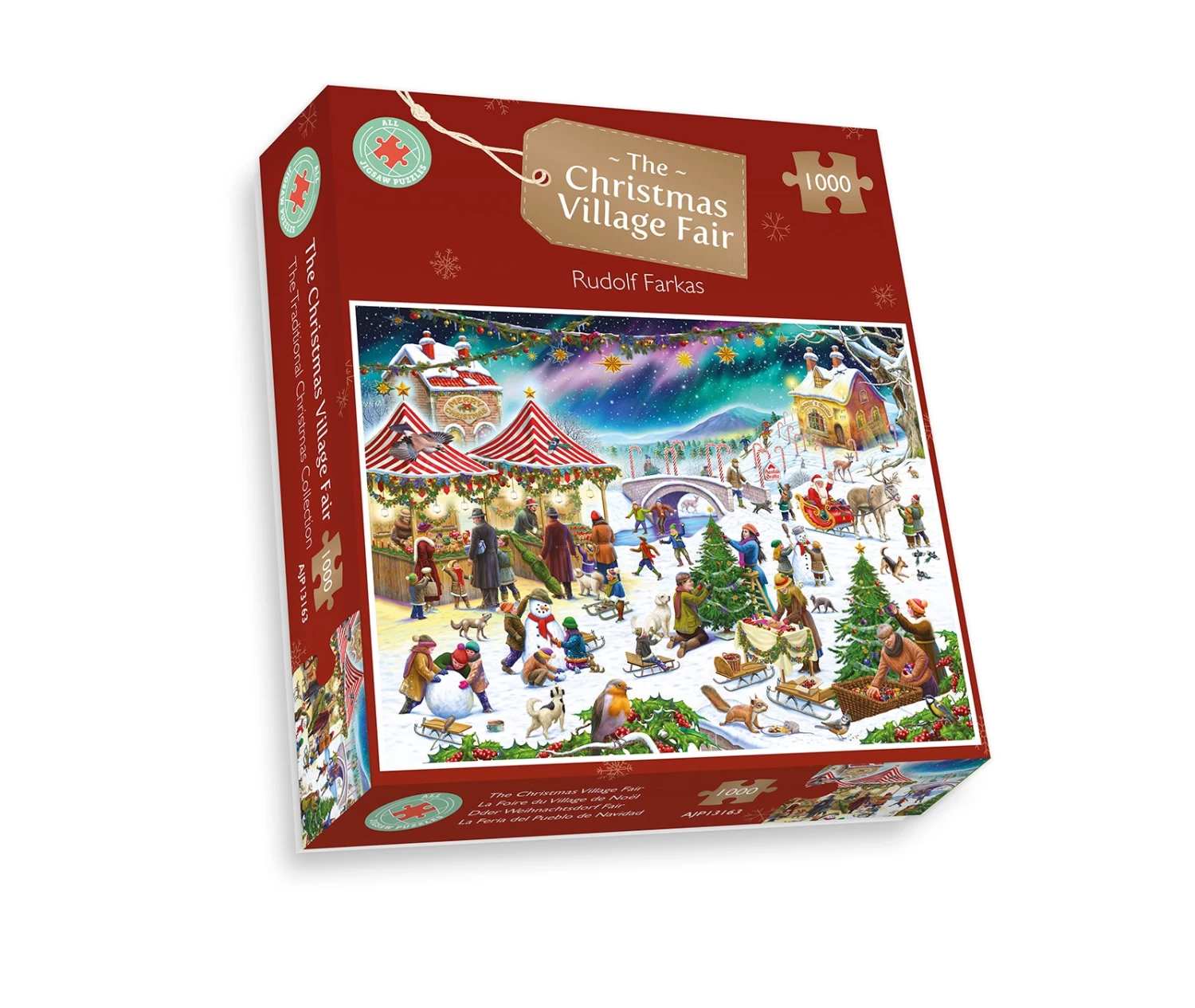 Christmas Village Fair - Festive Jigsaw Puzzle By Rudolf Farkas - Image 2