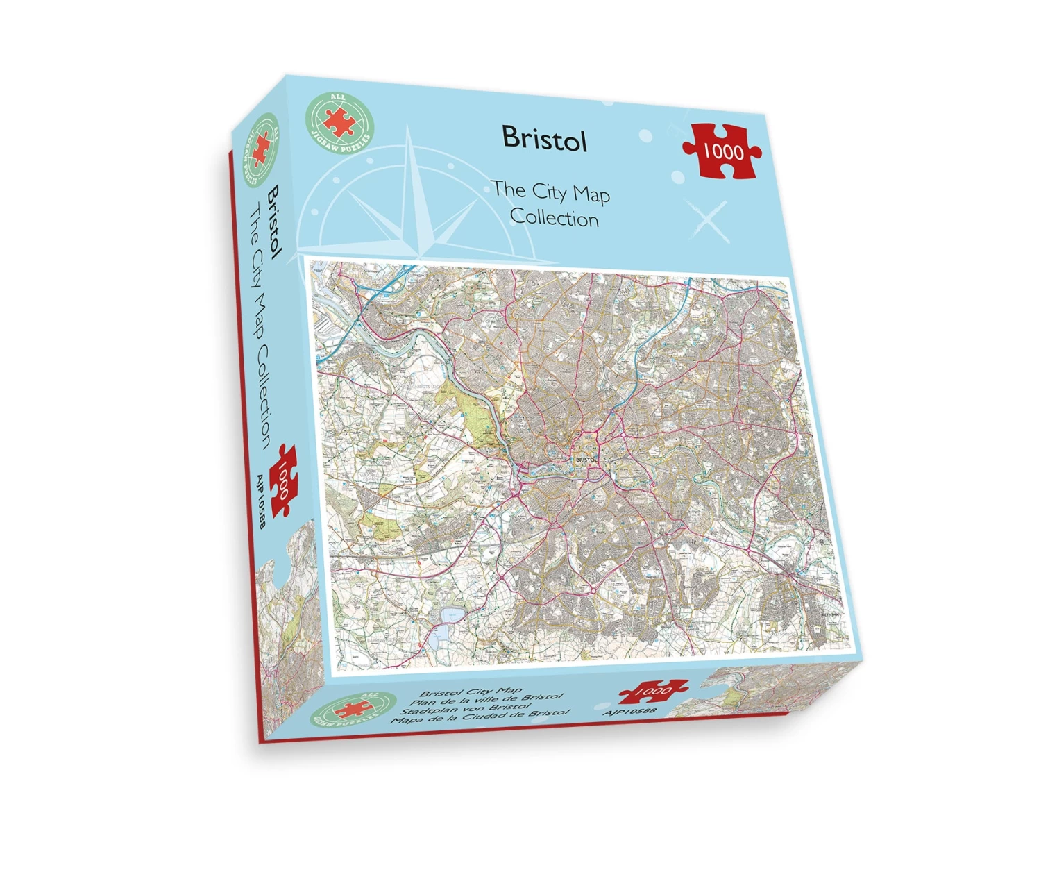 Bristol City Map 1000 Piece Jigsaw Puzzle - Image 2
