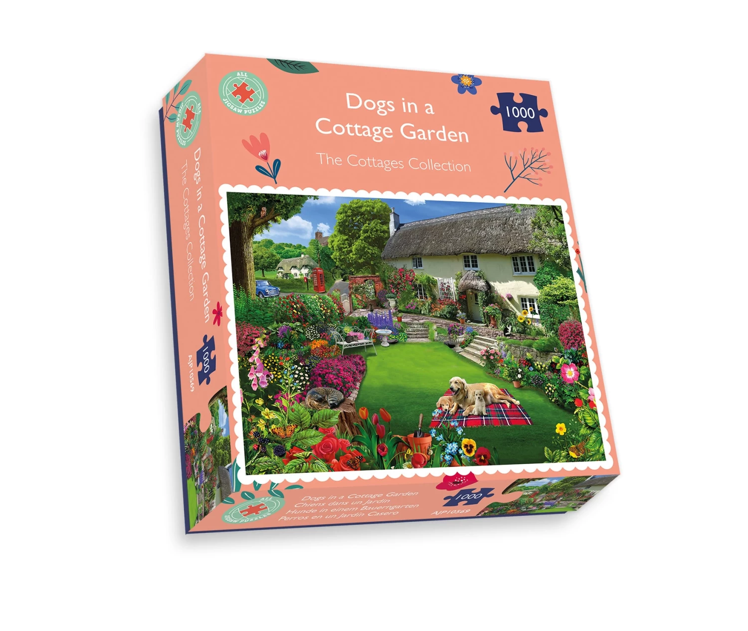 Dogs In A Cottage Garden 1000 Or 500 Piece Jigsaw Puzzles - Image 3