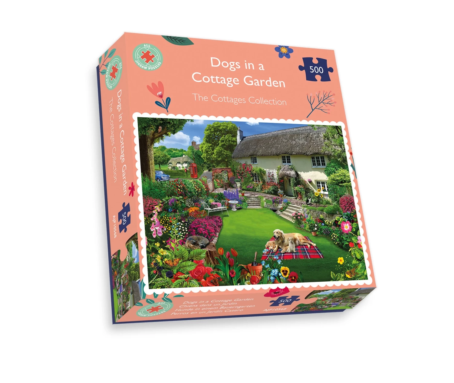 Dogs In A Cottage Garden 1000 Or 500 Piece Jigsaw Puzzles - Image 2