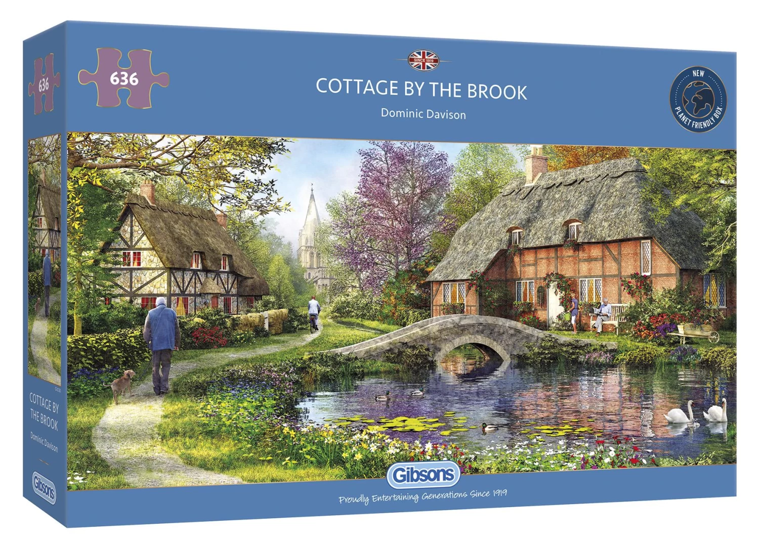 Gibsons Cottage By The Brook 636 Piece Jigsaw Puzzle - Image 2