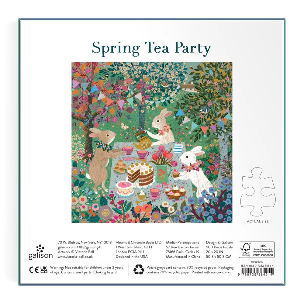 Spring Tea Party 500 Piece Foil Puzzle - Image 6