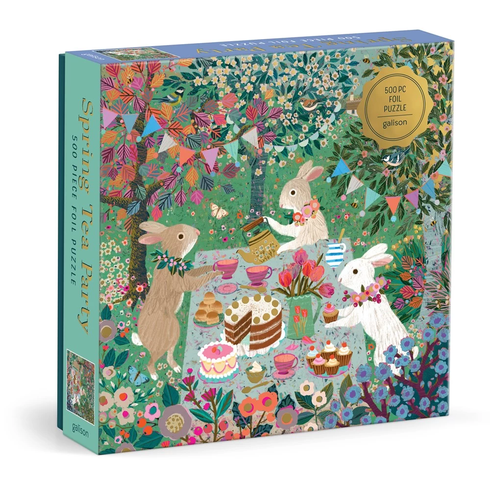 Spring Tea Party 500 Piece Foil Puzzle - Image 4