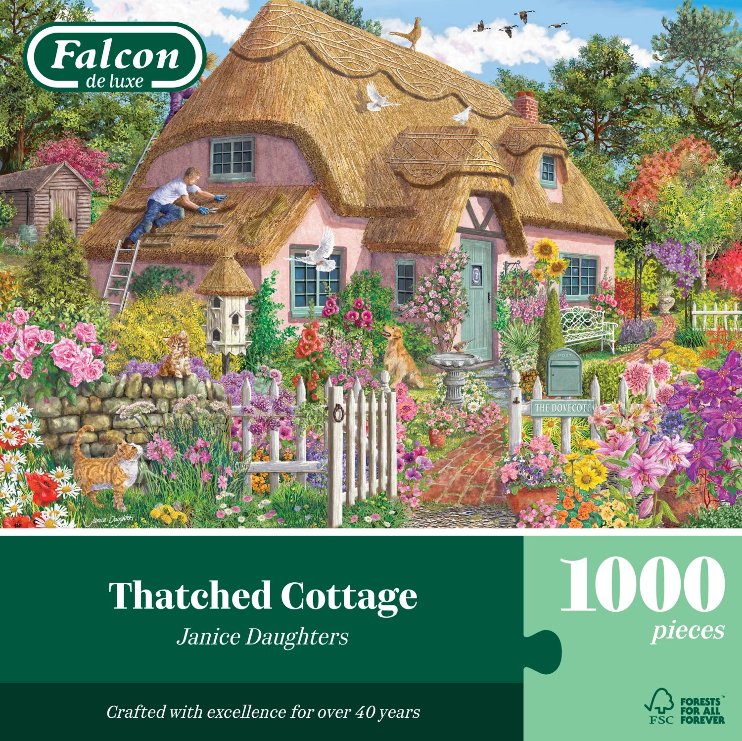 Thatched Cottage 1000 Piece Jigsaw Puzzle - Image 2