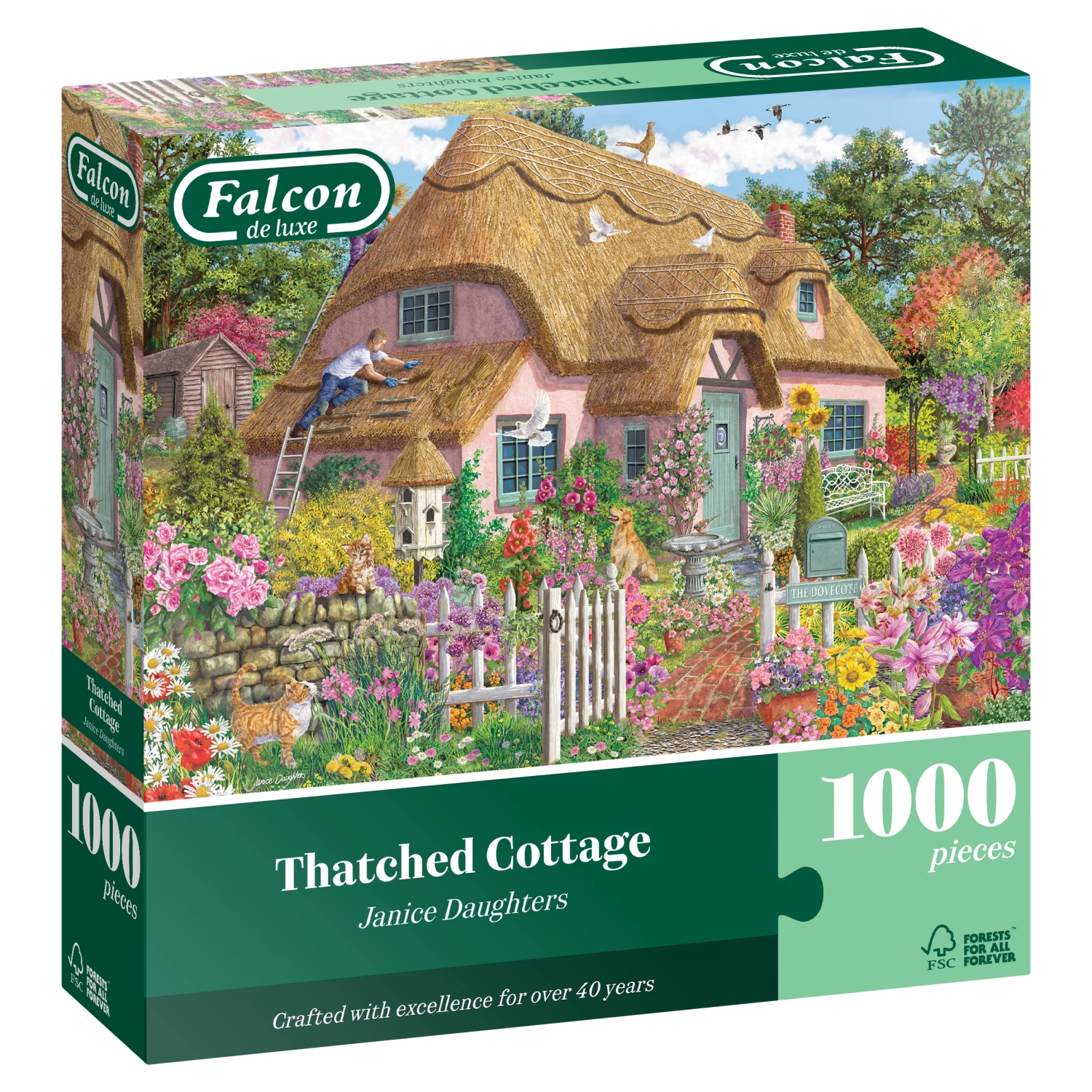 Thatched Cottage 1000 Piece Jigsaw Puzzle - Image 3