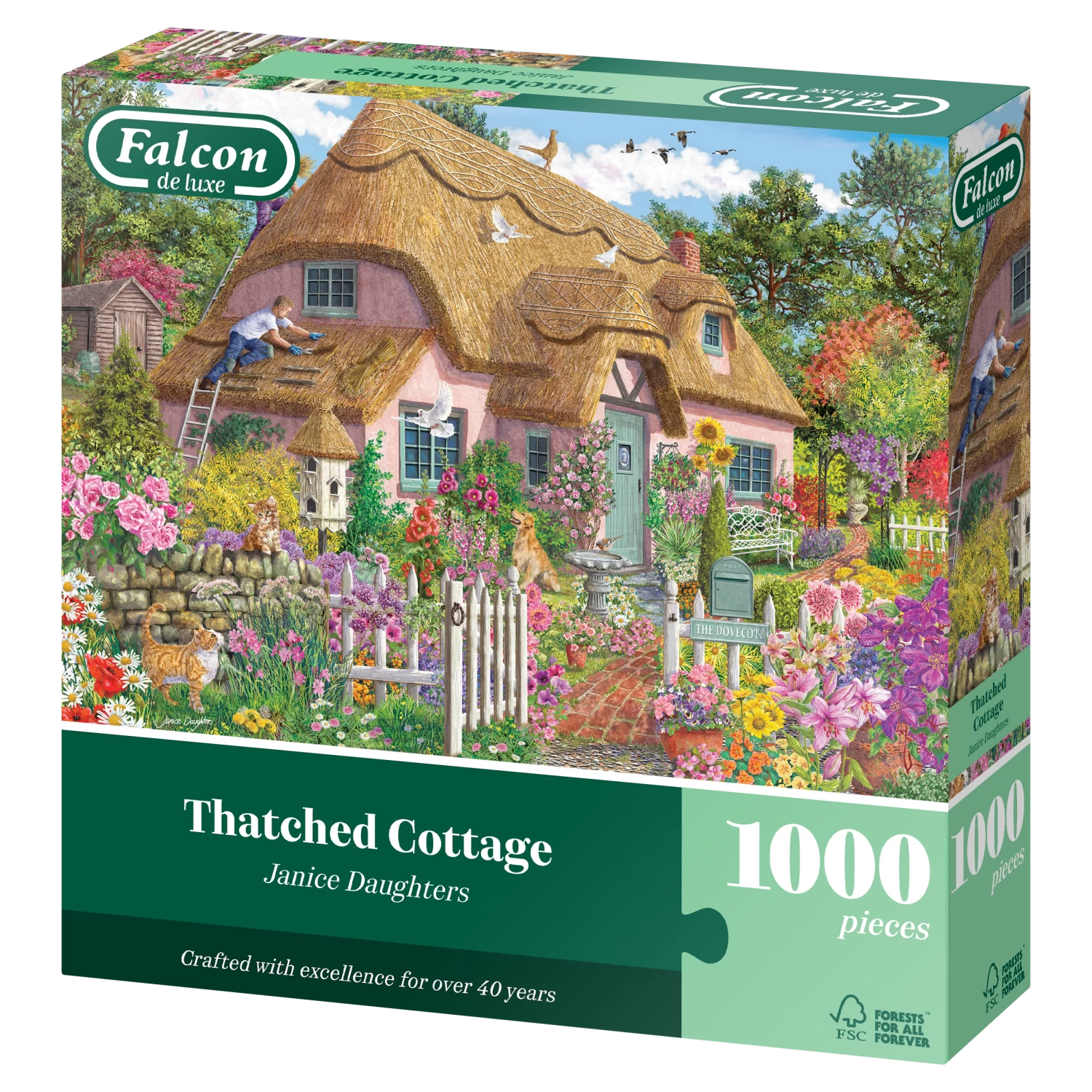 Thatched Cottage 1000 Piece Jigsaw Puzzle - Image 4