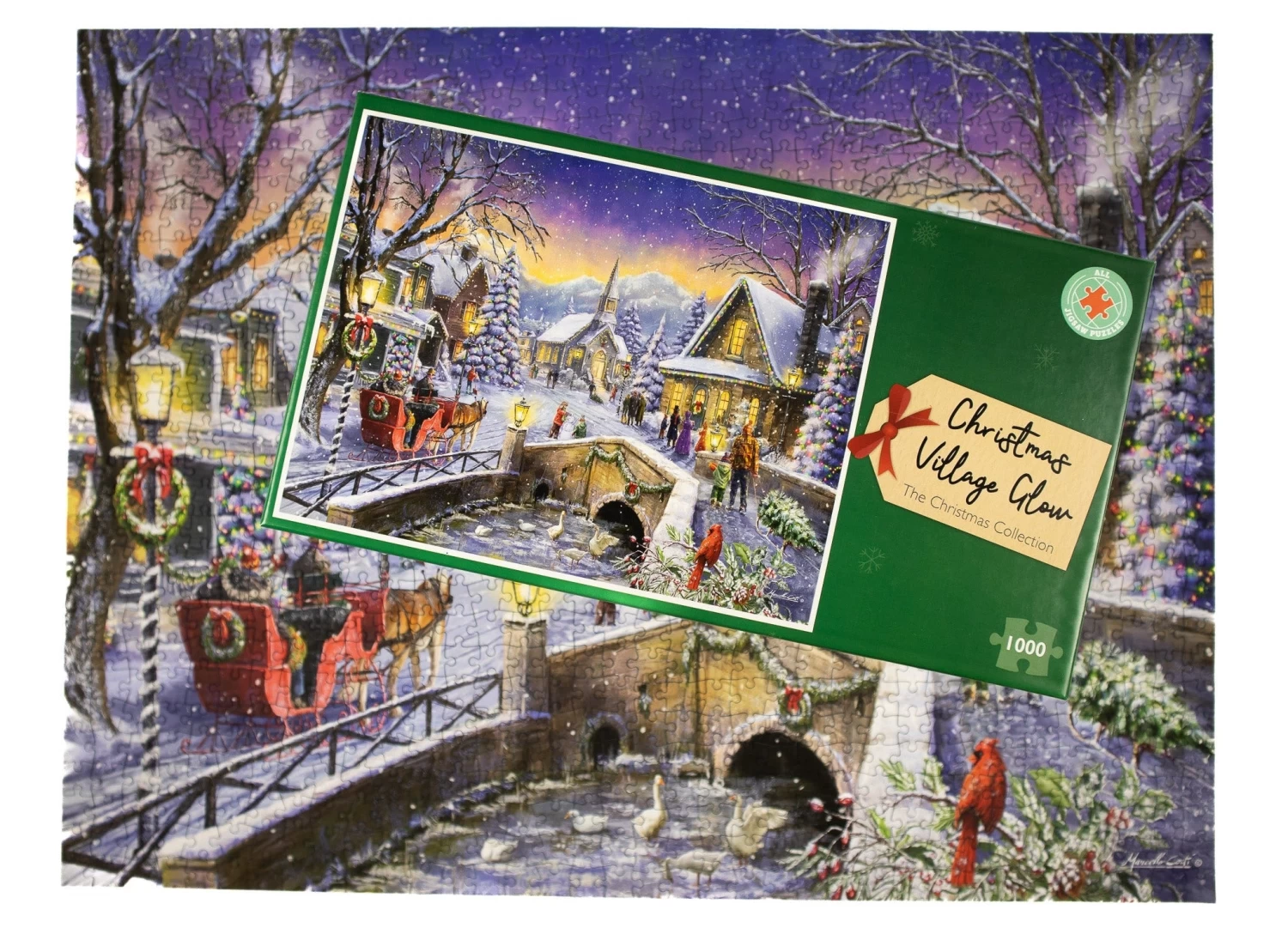 Christmas Village Glow 1000Piece Jigsaw Puzzle - Image 6