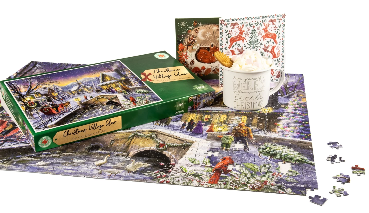 Christmas Village Glow 1000Piece Jigsaw Puzzle - Image 3