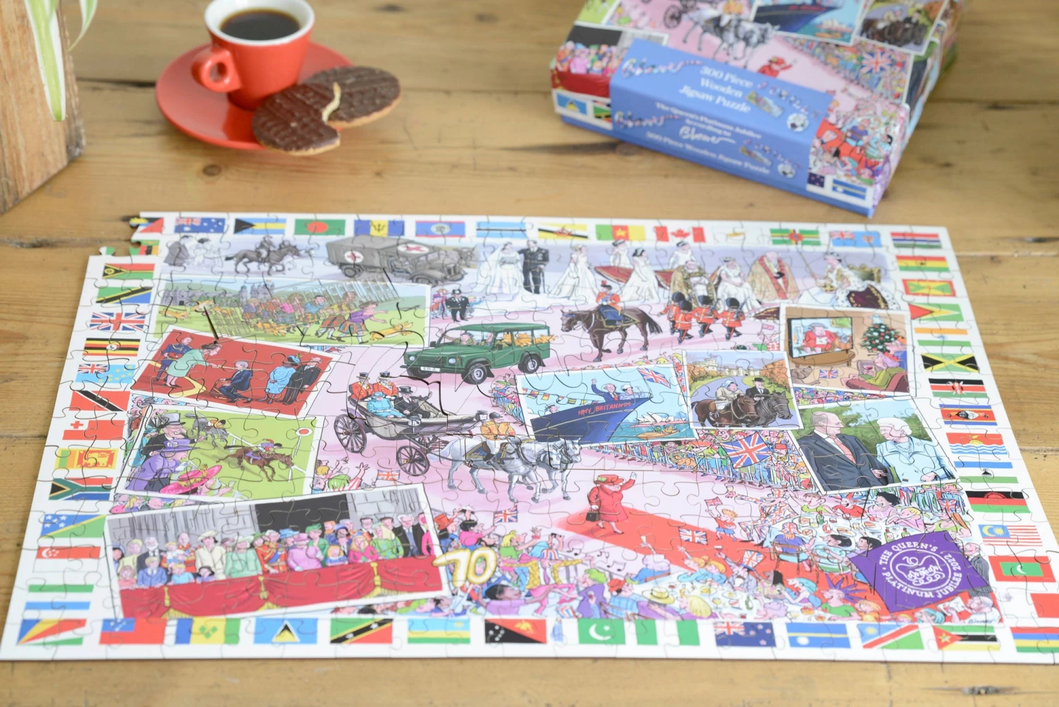 The Queen's Platinum Jubilee 2022 According To Blower 1000 Or 300 Piece Jigsaw Puzzle - Image 11