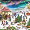 Christmas Village Fair - Rudolf Farkas 300 Piece Wooden Jigsaw Puzzle