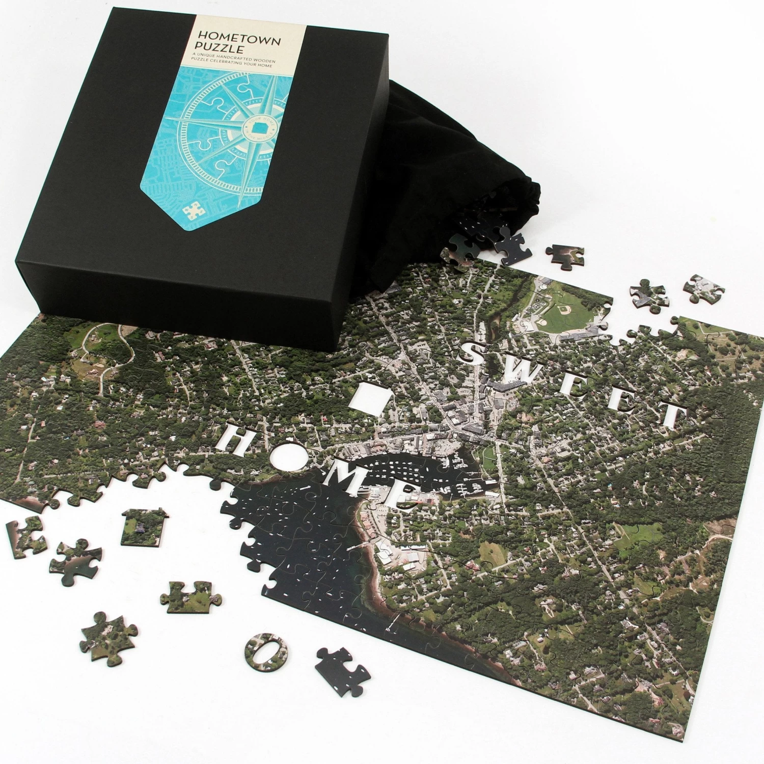 "My Hometown USA" Personalized Wooden Map Puzzle