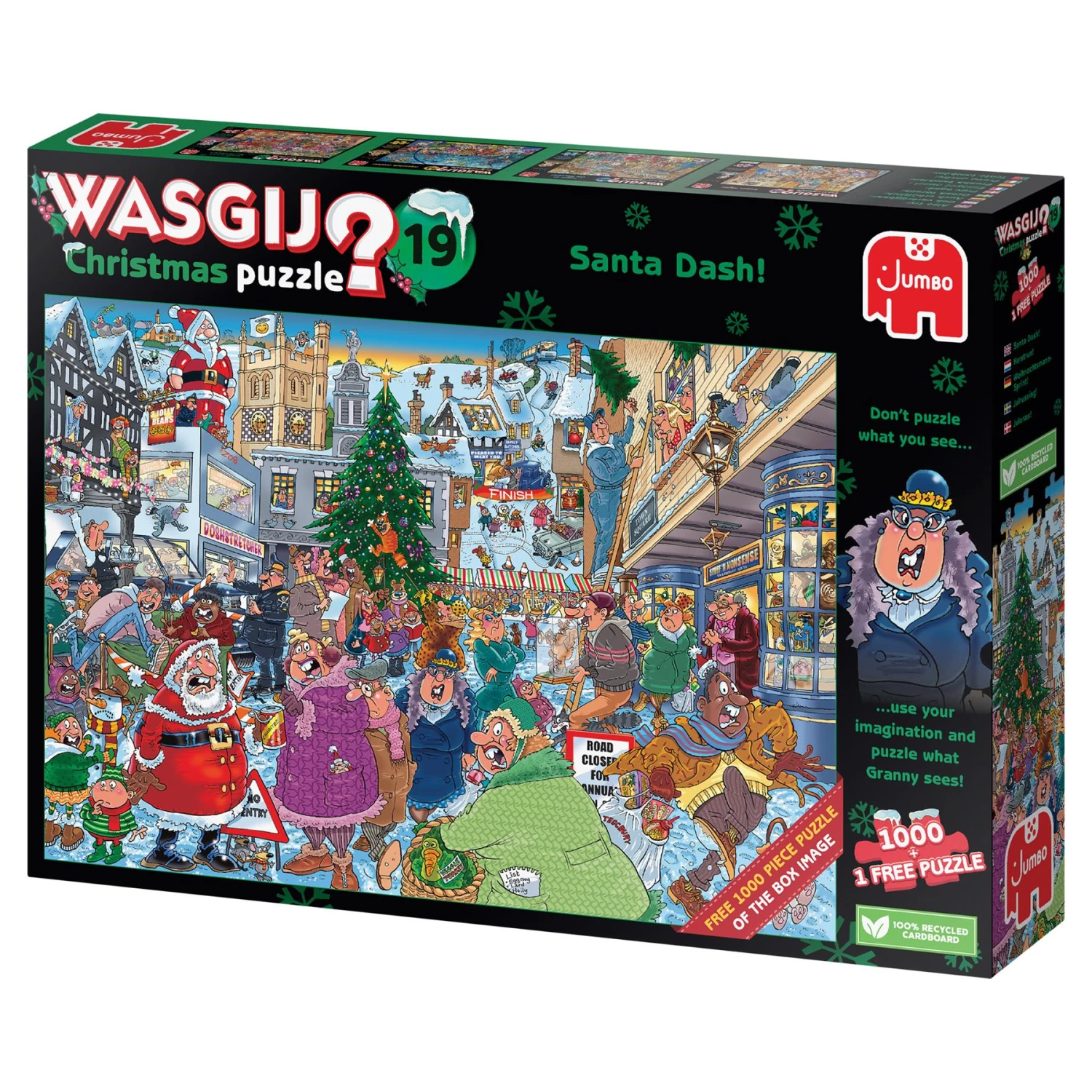 Jumbo Wasgij Christmas 19 Santa Dash 2 X 1000 Piece Jigsaw Puzzle - Image 4