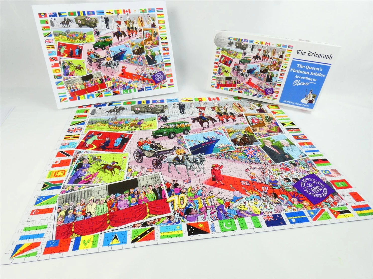 The Queen's Platinum Jubilee 2022 According To Blower 1000 Or 300 Piece Jigsaw Puzzle - Image 3