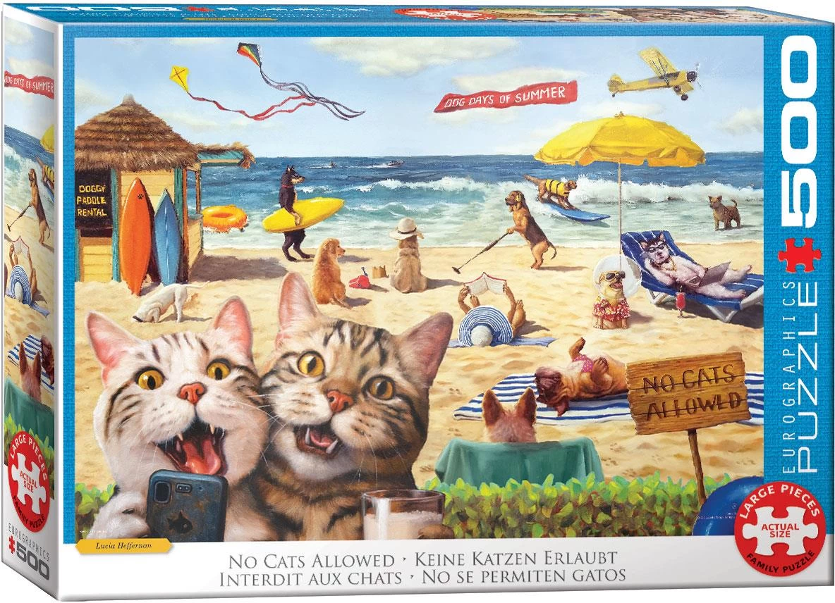Eurographics No Cats Allowed By Lucia Heffernan 500XL Lenticular Piece Jigsaw Puzzle - Image 2