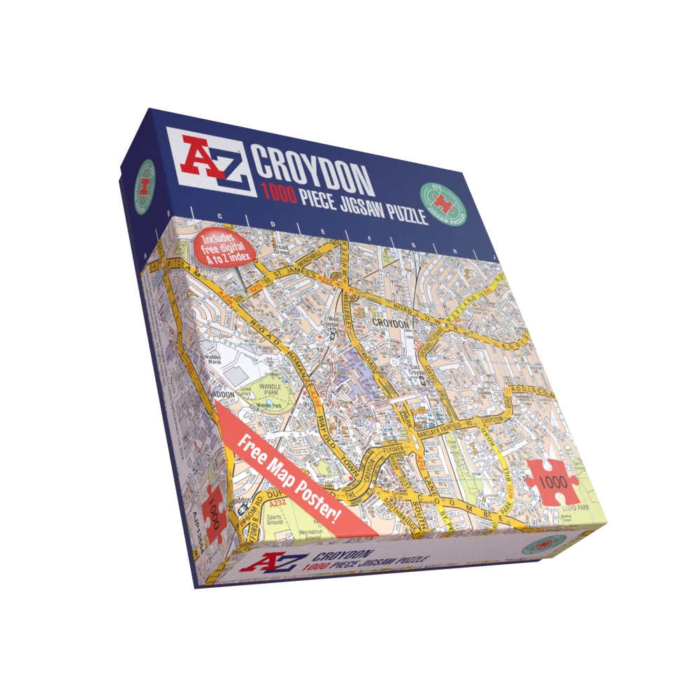 A To Z Map Of Croydon 1000 Piece Jigsaw - Image 2