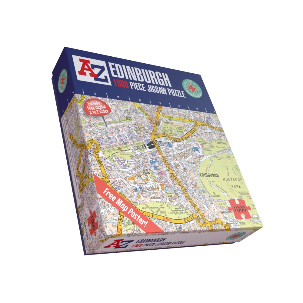 A To Z Map Of Edinburgh 1000 Piece Jigsaw - Image 2