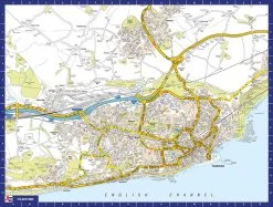 A To Z Map Of Folkestone 1000 Piece Jigsaw
