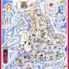 Map Of England - Tim Bulmer - 300 Piece Wooden Jigsaw Puzzle