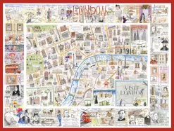 Map Of London - Tim Bulmer 1000 Piece Jigsaw Puzzle